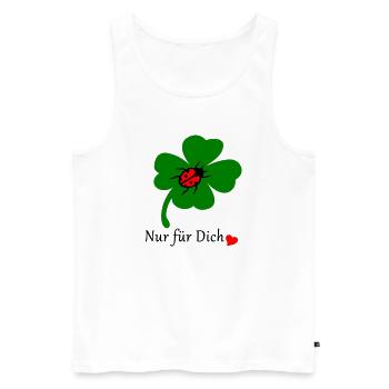 Shamrock with ladybug - Men's Premium Organic Tank Top - white - Front - Michal (187cm)