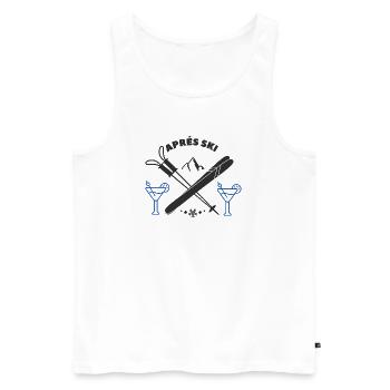 Après Ski Cocktails Motif - Männer Premium Bio Tank Top - Weiß - Vorne - AI Model Male 178 light (178cm)