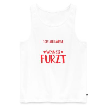 I love my sister farting farting farting - Men's Premium Organic Tank Top - white - Front - Michal (187cm)