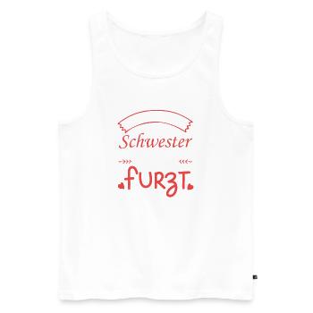 I love my sister farting farting farting - Men's Premium Organic Tank Top - white - Front - Michal (187cm)