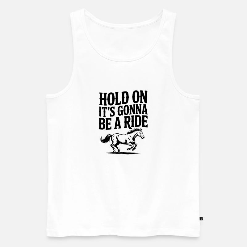 Warte kurz – Es wird eine Fahrt - Männer Premium Bio Tank Top - Weiß