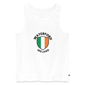 Bouclier d’Irlande de Waterford - Débardeur bio Premium Homme - blanc - Devant - Michal (187cm)