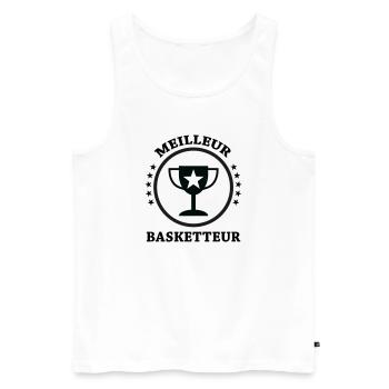 Best Basketball Player - Men's Premium Organic Tank Top - white - Front - Michal (187cm)