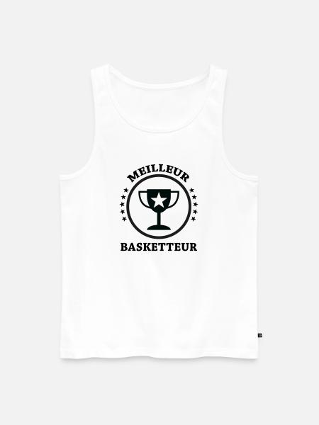 Best Basketball Player - Men's Premium Organic Tank Top - white