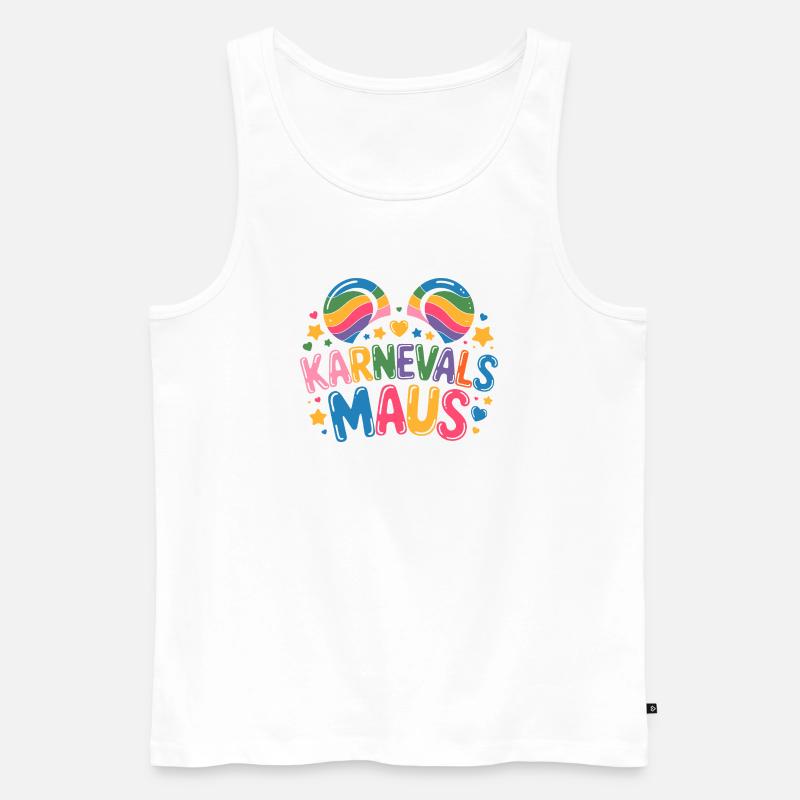 Karnevalsmaus Karneval Köln Kölner Karnevals Maus - Männer Premium Bio Tank Top - Weiß