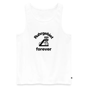 RUHRGEBIET FOREVER! GEBOREN AUF KOHLE MALOCHER - Männer Premium Bio Tank Top - Weiß - Vorne - AI Model Male 178 light (178cm)