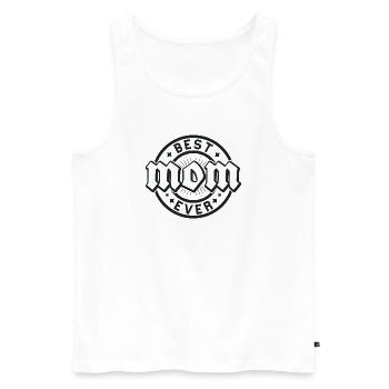 Best Ever Fist Badge - Men's Premium Organic Tank Top - white - Front - Michal (187cm)