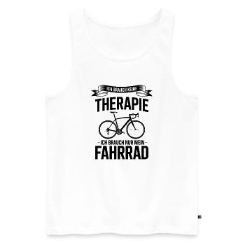 I don't need therapy, I need a bike - Men's Premium Organic Tank Top - white - Front - AI Model Male 178 light (178cm)