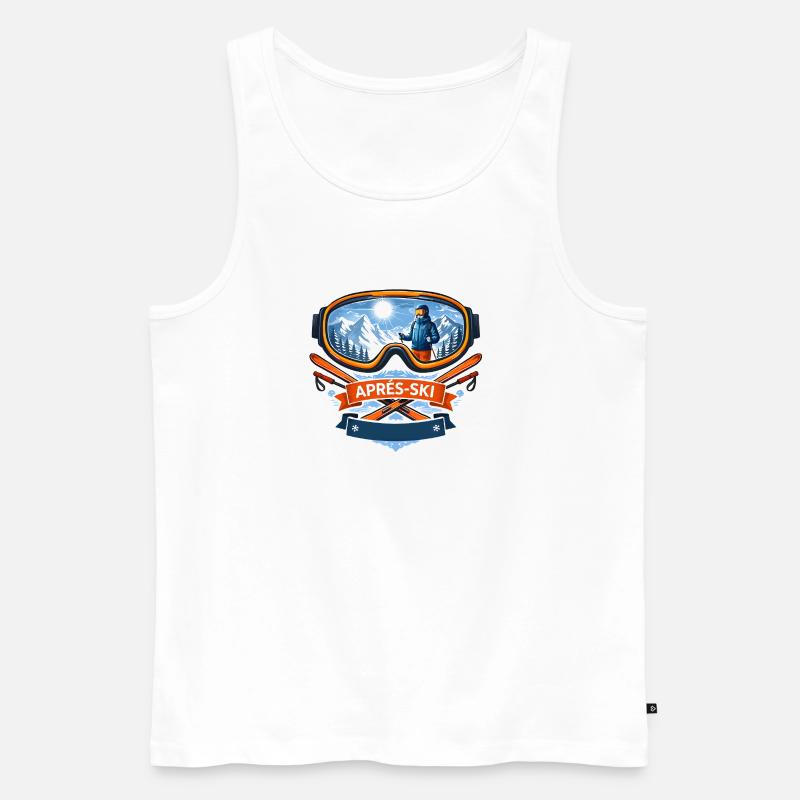 Apres Ski Comic Design - Männer Premium Bio Tank Top - Weiß