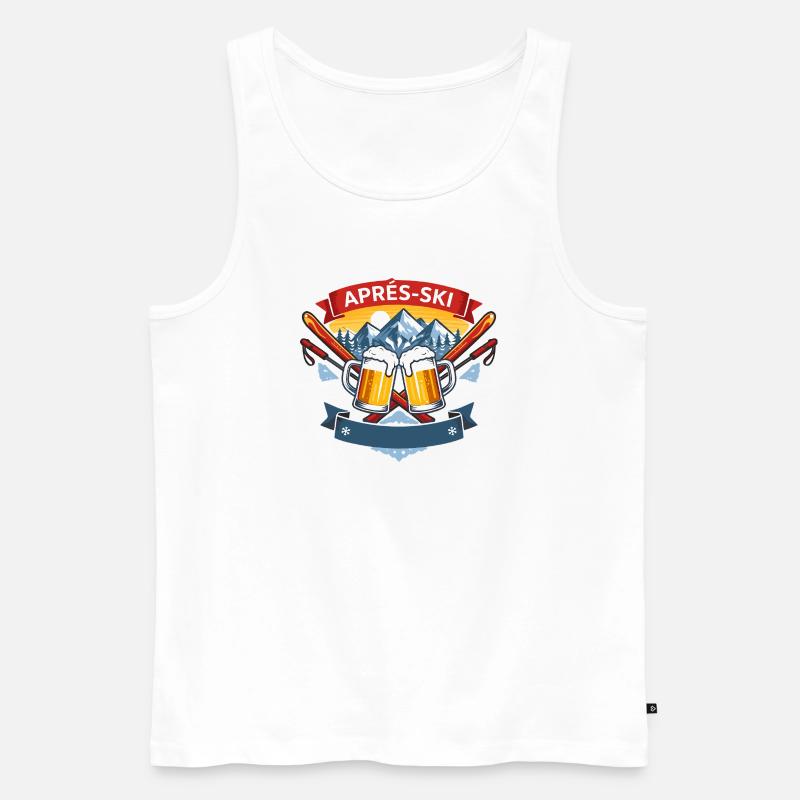 Apres Ski Comic Design - Männer Premium Bio Tank Top - Weiß