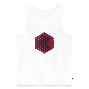Festival Wear Rave Techno Goa Party Mandala Pattern - Men's Premium Organic Tank Top - white - Front - AI Model Male 178 light (178cm)