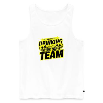 Drinking Team Skelett Bier - Männer Premium Bio Tank Top - Weiß - Vorne - AI Model Male 178 light (178cm)