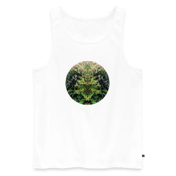 Naturwesen im Schilf - Männer Premium Bio Tank Top - Weiß - Vorne - AI Model Male 178 light (178cm)