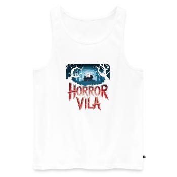  Horror Vila Spukhaus Nächtlicher Wald Gruselige - Männer Premium Bio Tank Top - Weiß - Vorne - AI Model Male 178 light (178cm)