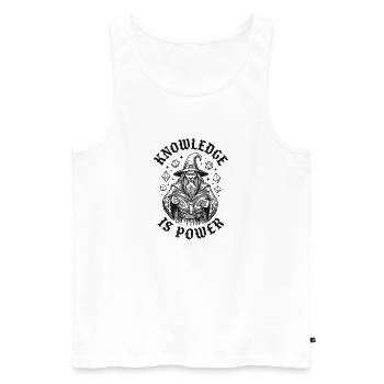 Magic Failed Time For Lead Wizard Fantasy Meme - Männer Premium Bio Tank Top - Weiß - Vorne - AI Model Male 178 light (178cm)