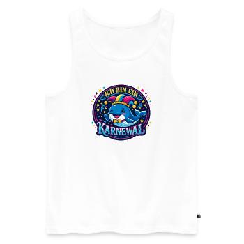 Carnival Pun Jecke Funny Gift 5th Year - Men's Premium Organic Tank Top - white - Front - AI Model Male 178 light (178cm)