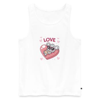 Koalaherz und süße Liebe - Männer Premium Bio Tank Top - Weiß - Vorne - Michal (187cm)