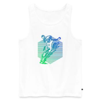 Handball illustration for handball for women - Men's Premium Organic Tank Top - white - Front - Michal (187cm)