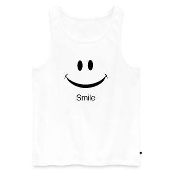 Minimalist pair of eyes - Men's Premium Organic Tank Top - white - Front - AI Model Male 178 light (178cm)