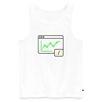 Web Analyse Chart Coding Browser Vektor - Männer Premium Bio Tank Top - Weiß - Vorne - AI Model Male 178 light (178cm)
