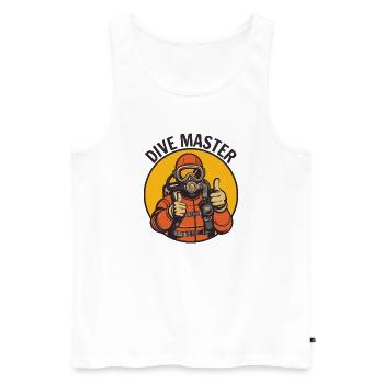 Tauchmeister-Taucher - Männer Premium Bio Tank Top - Weiß - Vorne - AI Model Male 178 light (178cm)