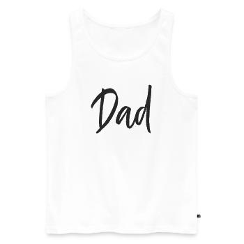 Dad  - Männer Premium Bio Tank Top - Weiß - Vorne - AI Model Male 178 light (178cm)