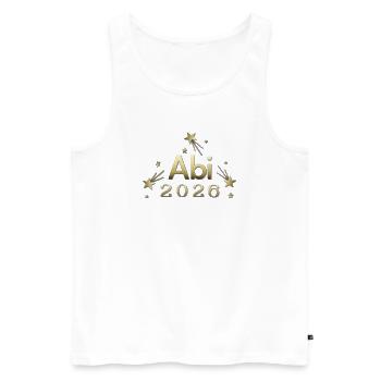 Abi 2026 goldenes Abi Design Abitur Matura 2026 - Männer Premium Bio Tank Top - Weiß - Vorne - AI Model Male 178 light (178cm)