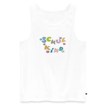Colorful Schoolchild Letters - Men's Premium Organic Tank Top - white - Front - AI Model Male 178 light (178cm)