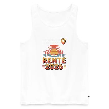 Pension Pensioner Retirement 2026 Man & Woman - Men's Premium Organic Tank Top - white - Front - Michal (187cm)