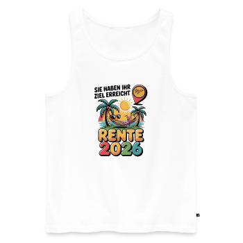 Pension Pensioner Retirement 2026 Man & Woman - Men's Premium Organic Tank Top - white - Front - Michal (187cm)