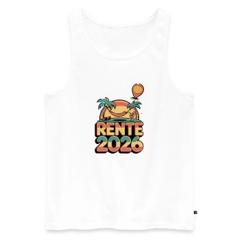 Pension Pensioner Retirement 2026 Man & Woman - Men's Premium Organic Tank Top - white - Front - Michal (187cm)