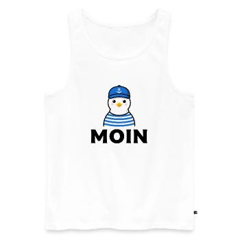 Möwe  - Männer Premium Bio Tank Top - Weiß - Vorne - Michal (187cm)