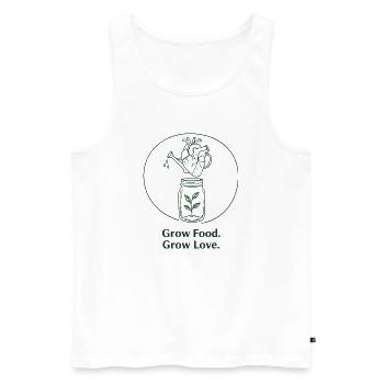 Ökologischer Gartenbau nachhaltige Landwirtschaft  - Männer Premium Bio Tank Top - Weiß - Vorne - Michal (187cm)