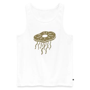 Minimalist Kombucha SCoby Tea Jellyfish - Men's Premium Organic Tank Top - white - Front - AI Model Male 178 light (178cm)