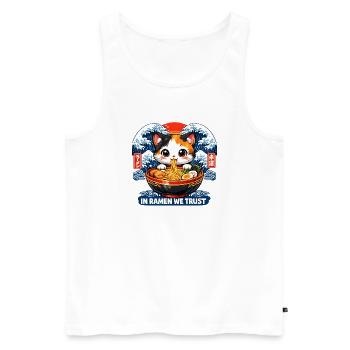I need ramen - Men's Premium Organic Tank Top - white - Front - Michal (187cm)
