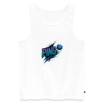 Ping Pong - Tennis de Table - Débardeur bio Premium Homme - blanc - Devant - Michal (187cm)
