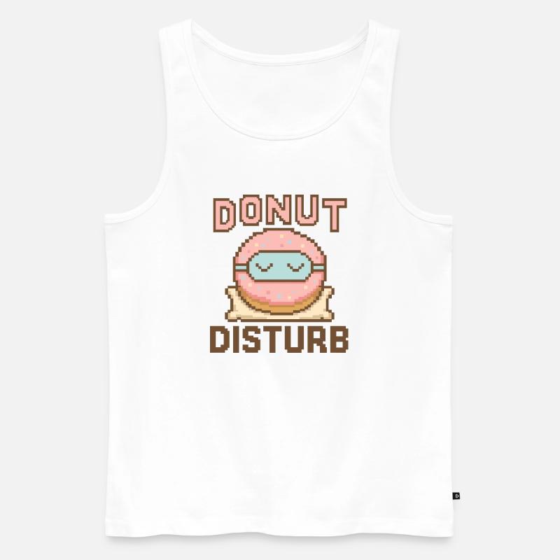 Donut Disturb – Süßer Schlafmodus - Männer Premium Bio Tank Top - Weiß