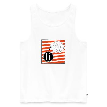 I for Hedgehog - Men's Premium Organic Tank Top - white - Front - Michal (187cm)
