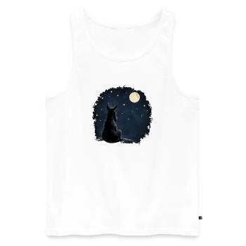 Âne pensif sous le ciel étoilé - T-shirt - Débardeur bio Premium Homme - blanc - Devant - Michal (187cm)