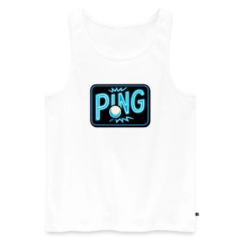 Ping Pong - Tennis de Table - Débardeur bio Premium Homme - blanc - Devant - Michal (187cm)