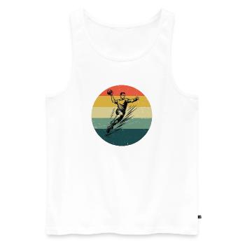 Handball style for every occasion for men - Men's Premium Organic Tank Top - white - Front - AI Model Male 178 light (178cm)