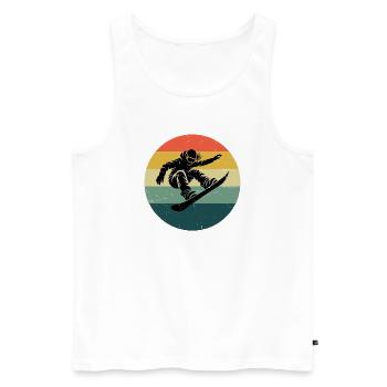 In a nutshell: snowboard for women - Men's Premium Organic Tank Top - white - Front - AI Model Male 178 light (178cm)