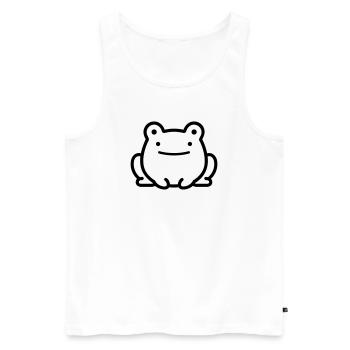 frog - Men's Premium Organic Tank Top - white - Front - AI Model Male 178 light (178cm)