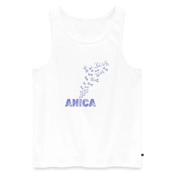 Anica en tant que voile - Débardeur bio Premium Homme - blanc - Devant - AI Model Male 178 light (178cm)