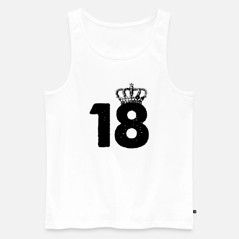 18 couronnes - Débardeur bio Premium Homme - blanc