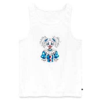 Cirque de la petite amie clown - Débardeur bio Premium Homme - blanc - Devant - Michal (187cm)