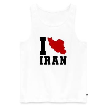 I Love Iran - Men's Premium Organic Tank Top - white - Front - AI Model Male 178 light (178cm)