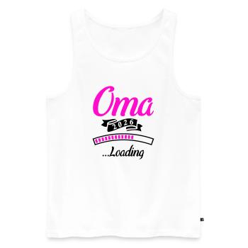 Oma 2026 Loading  - Männer Premium Bio Tank Top - Weiß - Vorne - AI Model Male 178 light (178cm)