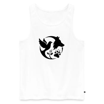 logoprotection animal - Débardeur bio Premium Homme - blanc - Devant - Michal (187cm)