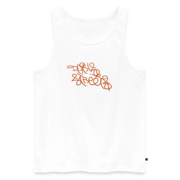 Coolstes Paris T-Shirt - Männer Premium Bio Tank Top - Weiß - Vorne - Michal (187cm)
